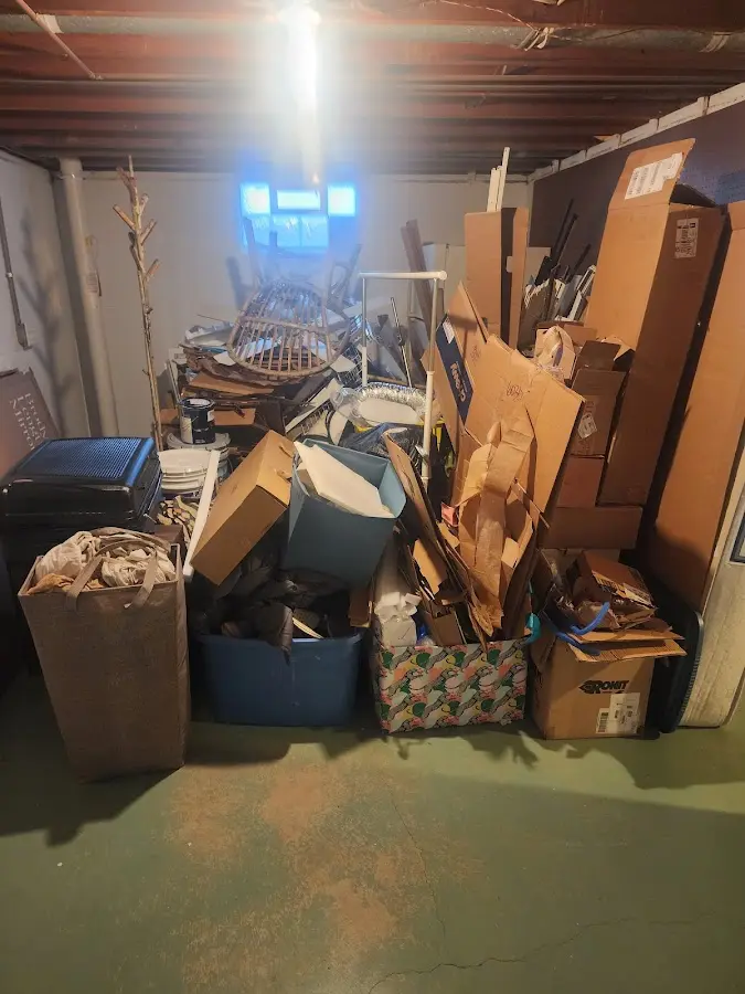 Roll-off dumpster container at job site for Yard Waste Dumpster Rental in Columbia